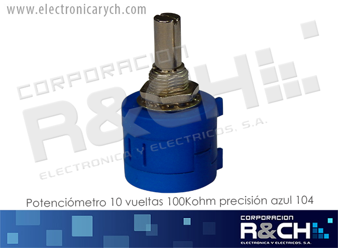 3590S-100K potenciometro 10 vueltas 100Kohm precision azul 104