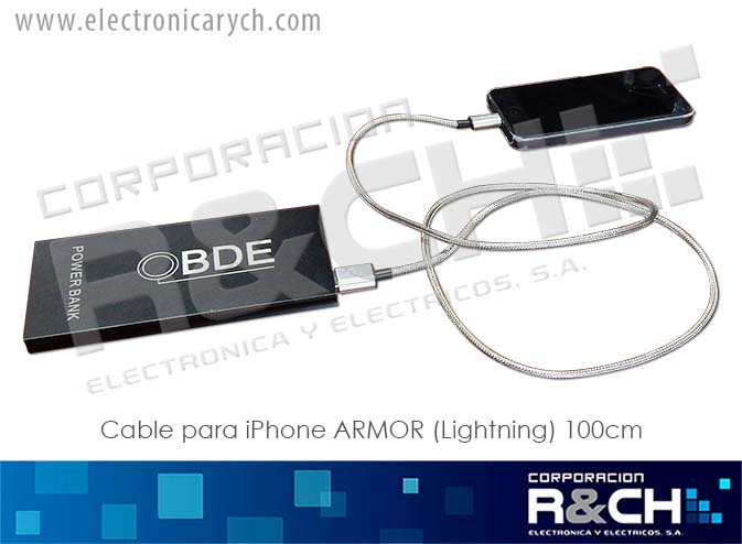 CB-SBC1 cable para iphone ARMOR CHARGER (Lightning) 100CM