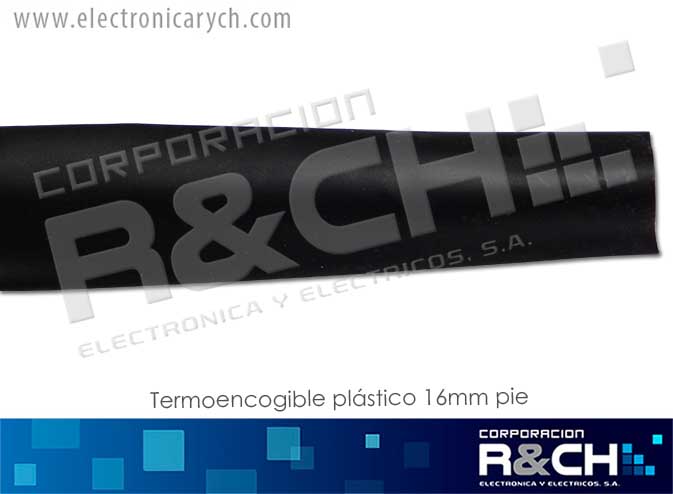TP-16 termoencogible plastico 16mm. pie