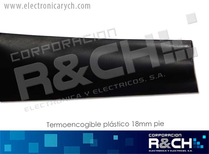 TP-18 termoencogible plastico 18mm. pie