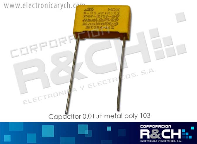 CC-0.01U/275 capacitor 0.01uF Metal Poly 103