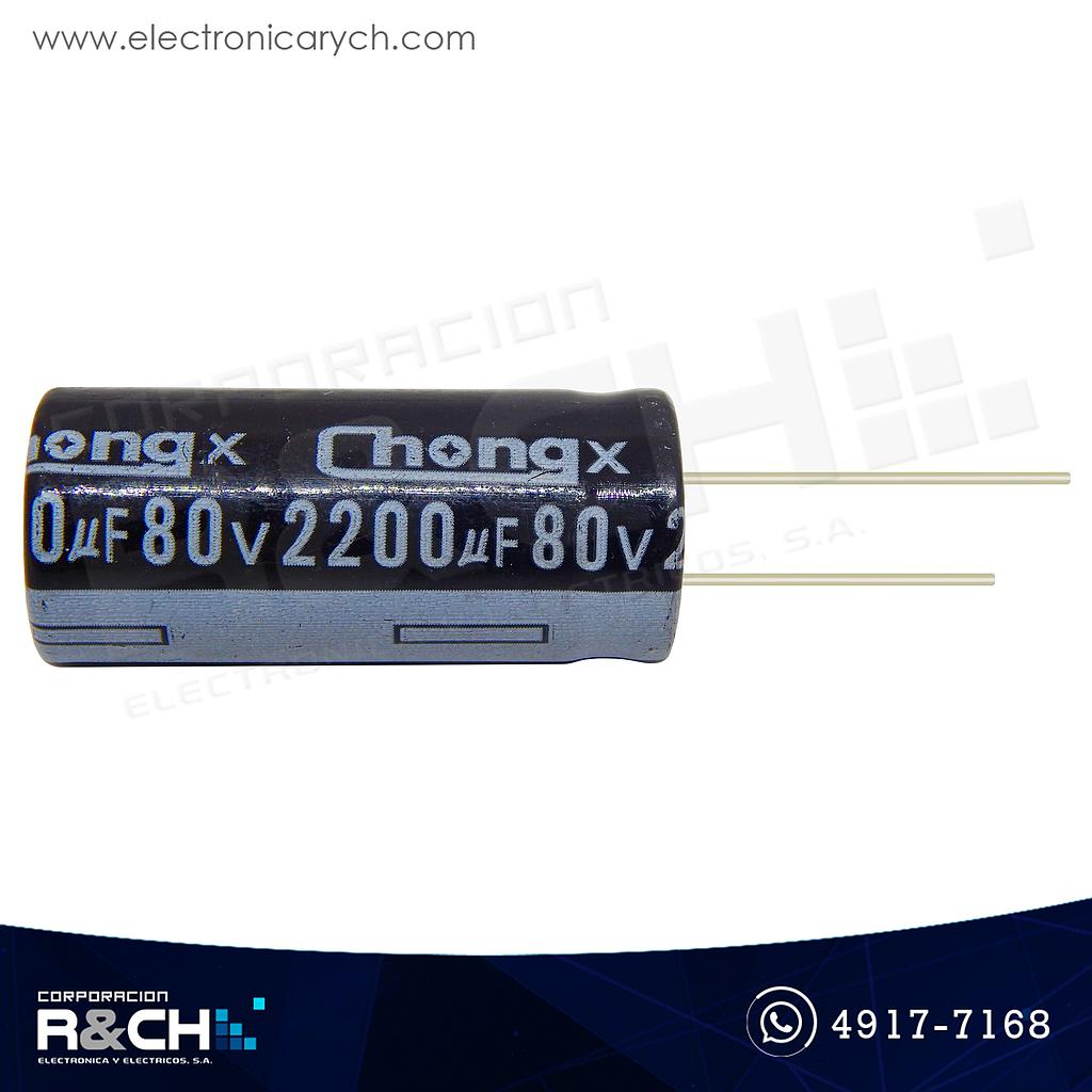 FE-2200U/80 Filtro elect. 2200uF 80V para amplificador carro