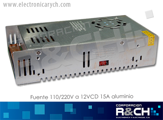 FE-2415A Fuente 24V 15A aluminio con ventilador
