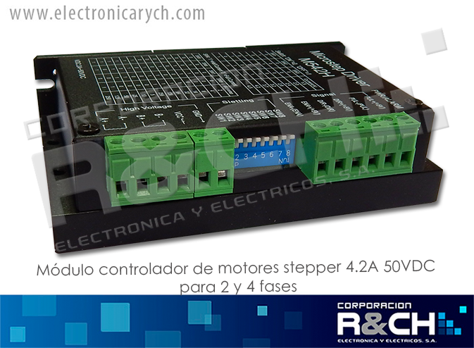 MD-M542 modulo controlador de motores stepper 4.2A 50VDC para 2 y 4 fases