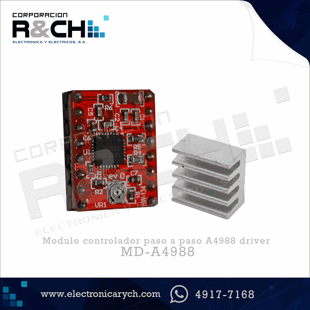 MD-A4988 Modulo Controlador Paso a Paso A4988 Driver