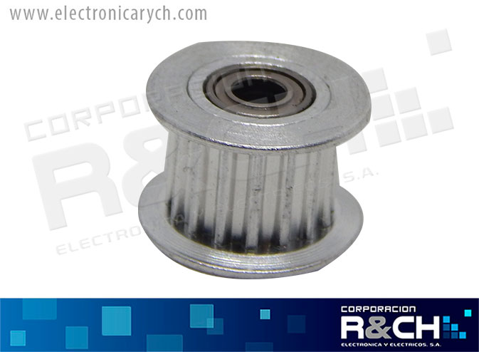 PL-712D Polea GT2 dentada 16d diametro ext=12mm diametro int=3mm espacio banda 6mm