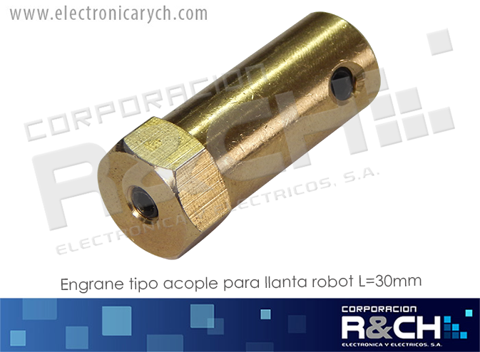 EG-30M engrane tipo acople para llanta robot L=17mm di=3mm