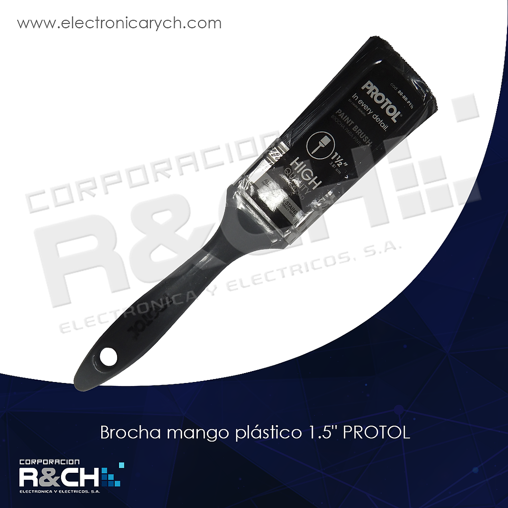 HM-80BRP-1.5 brocha plastica 1.5&quot; protol