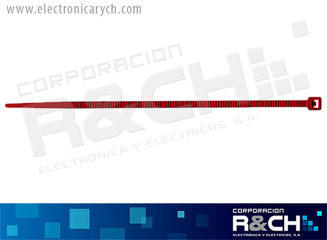 HM-CT-1R cincho plastico 7.5&quot; rojo 100 unidades