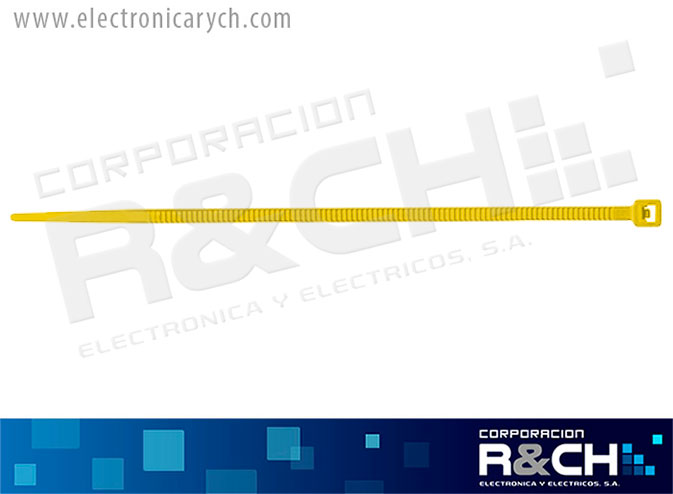 HM-CT-1Y cincho plastico 7.5&quot; amarillo 100 unidades