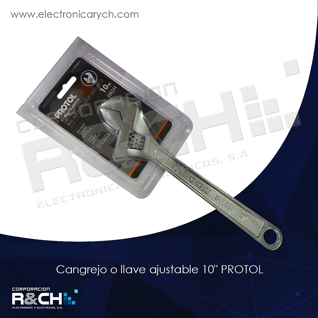 HM-90AW-10 cangrejo o llave ajustable 10&quot; PROTOL
