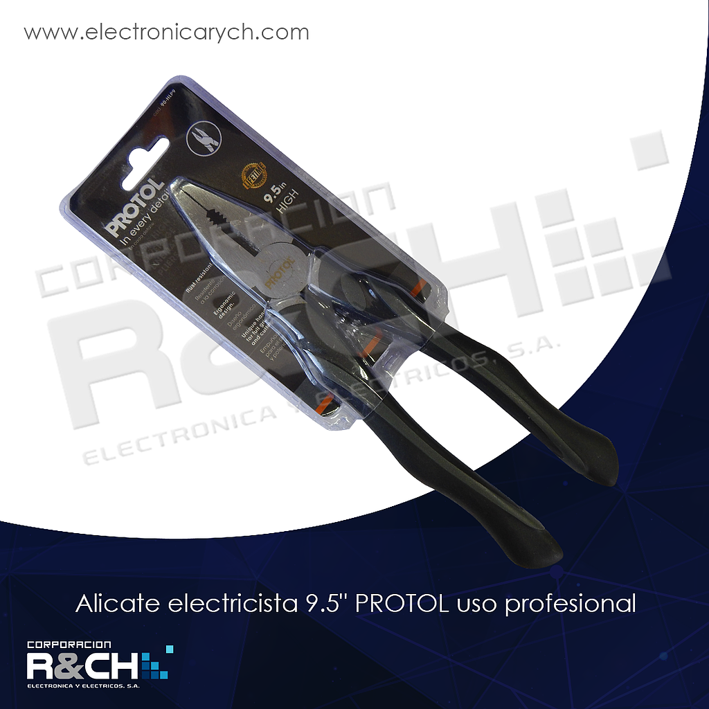 HM-90-HLP9 alicate electricista 9.5&quot; PROTOL uso profecional