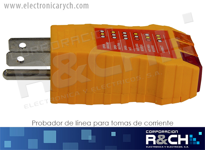 RT-08 probador de linea para tomas de corriente