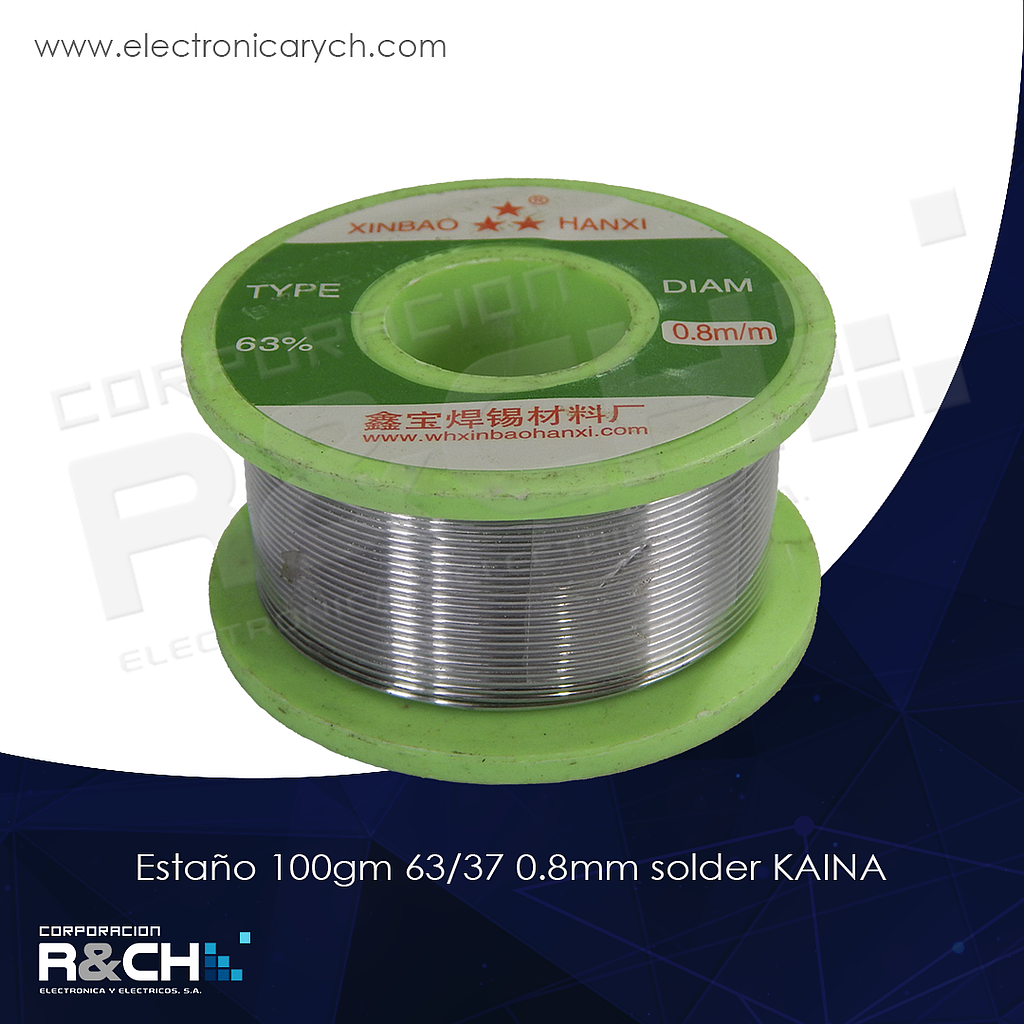 ST-B10.8 estaño 100gm 63/37 0.8mm  solder KAINA