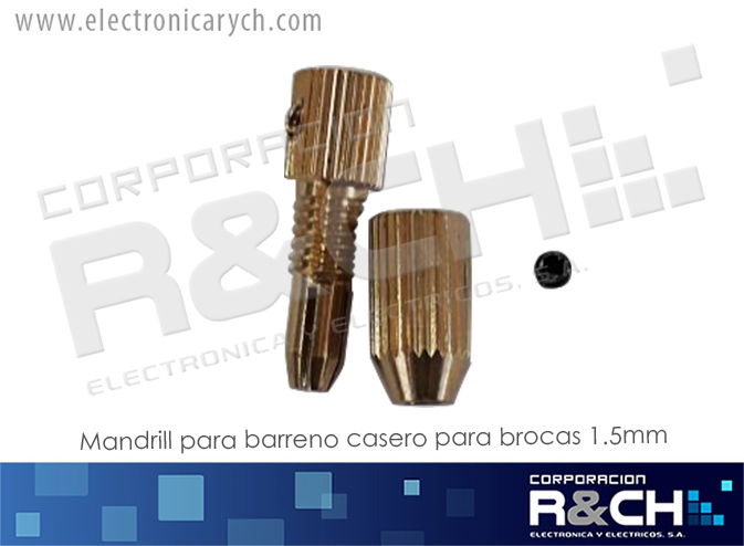 BC-1231.5 mandrill para barreno casero para brocas 1.5mm