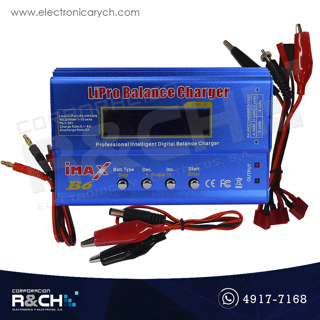 BT-B6 Cargador de baterías lipo NiMH  Imax B611-18V, 1-5A, carga max 50W