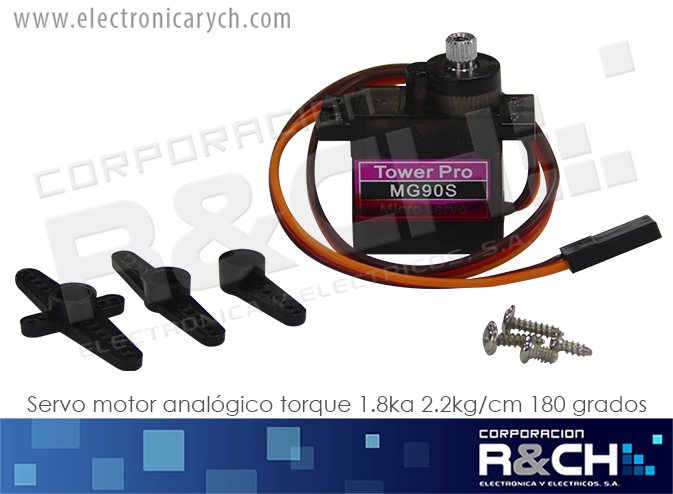MT-MG90S-180 servo motor  analogico torque 1.8ka 2.2kg/cm 180 grados
