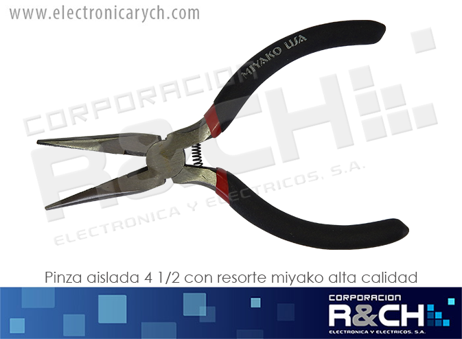 MIY-038 pinza aislada 4 1/2 con resorte miyako alta calidad