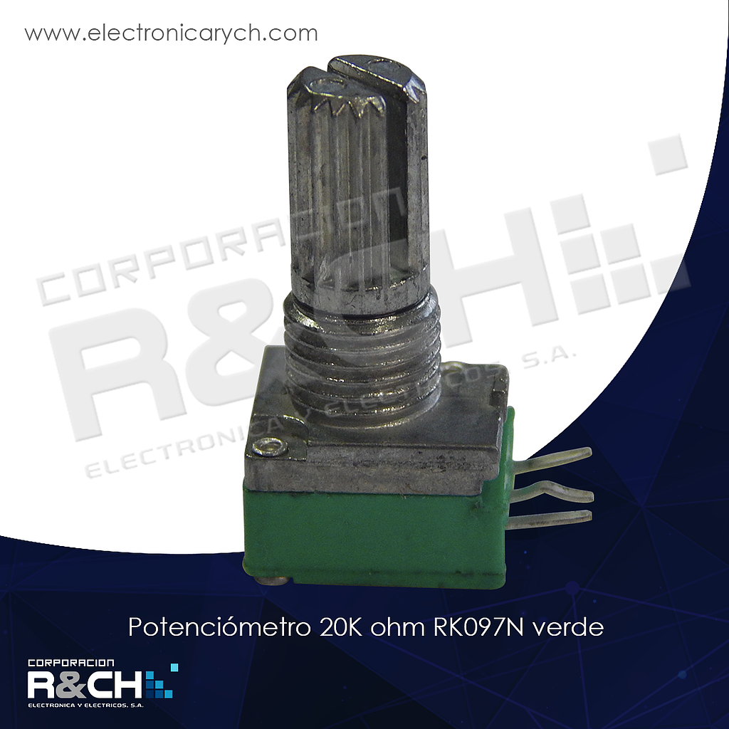 PT-20K97N potenciometro 20K ohm RK097N verde