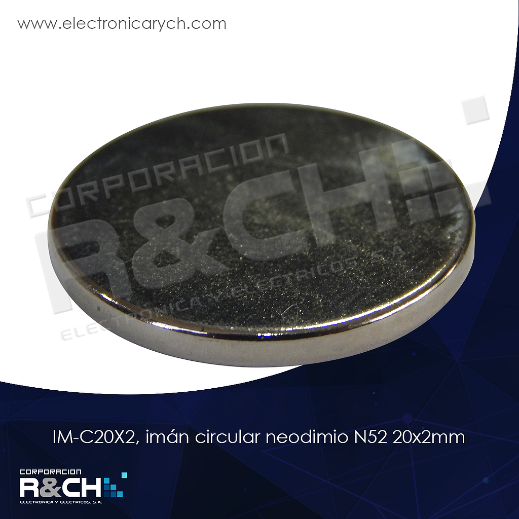 IM-C20X2 imán circular neodimio N52 20x2mm