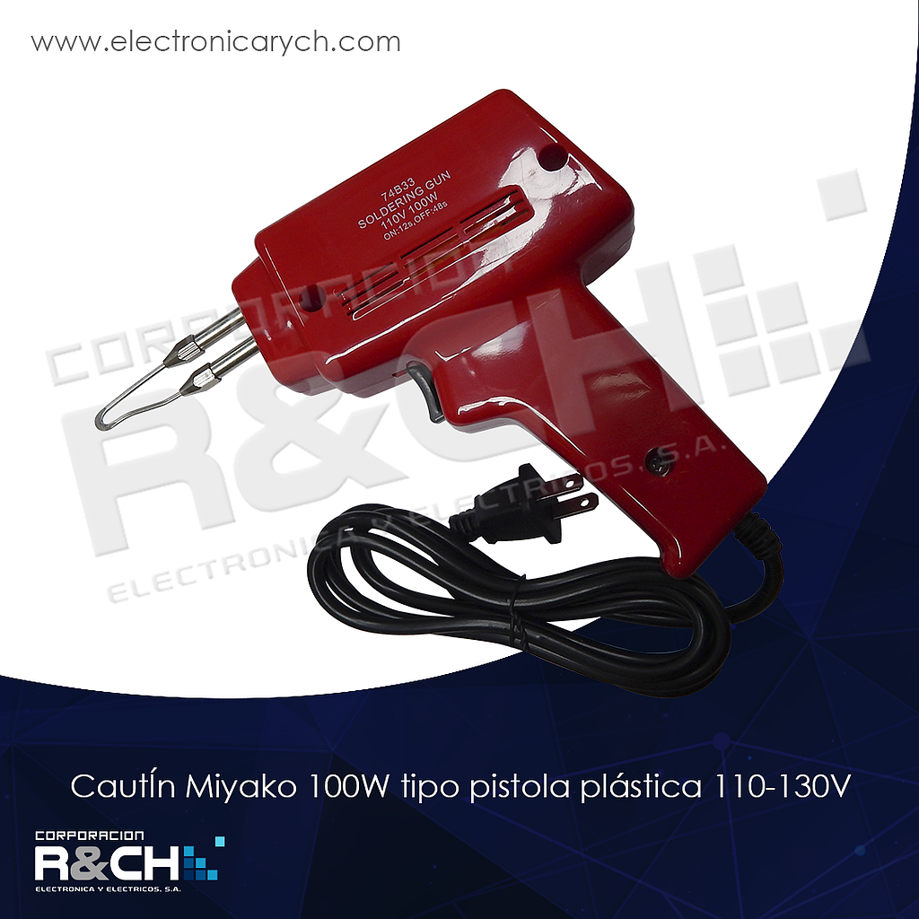 CT-74B33 cautin Miyako 100W tipo pistola  plastica 110-130V