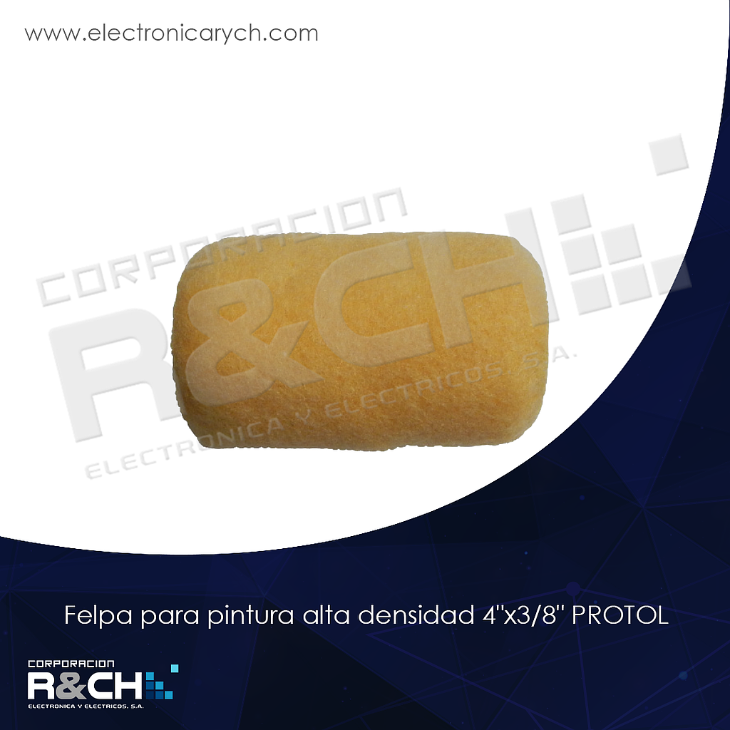 HM-80-MOP-4B felpa para pintura alta densidad 4&quot;x3/8&quot; PROTOL