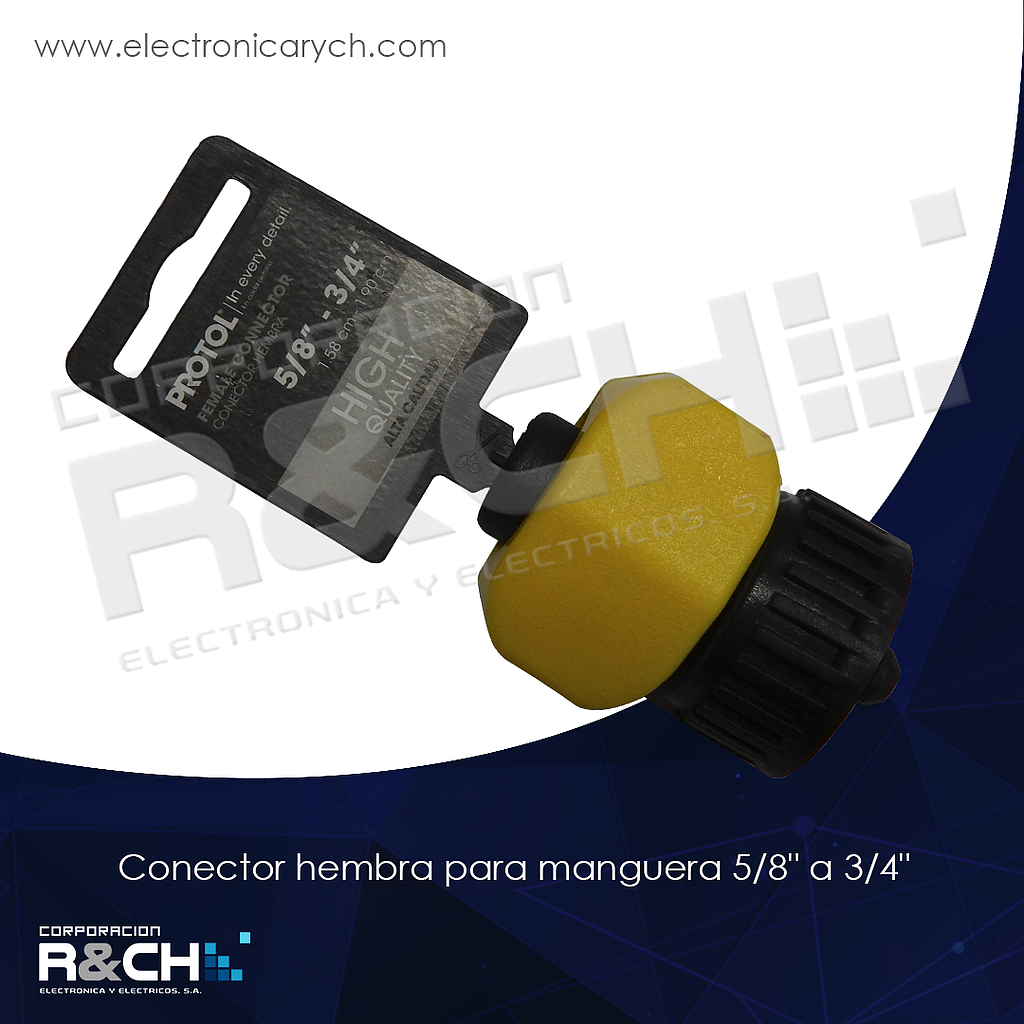 HM-80-N09 conector hembra para manguera 5/8&quot; a 3/4&quot;