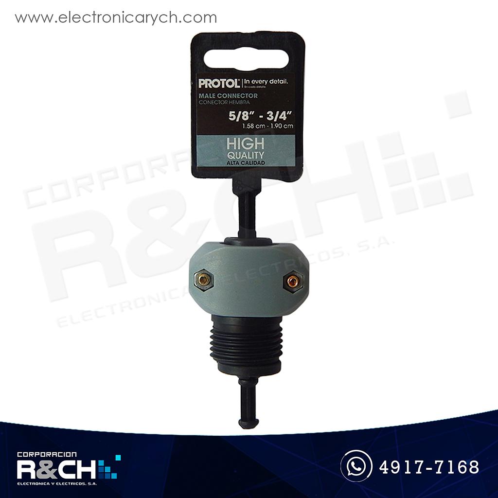 HM-80-N12 Conecor macho para manguera 5/8&quot; a 3/4&quot;