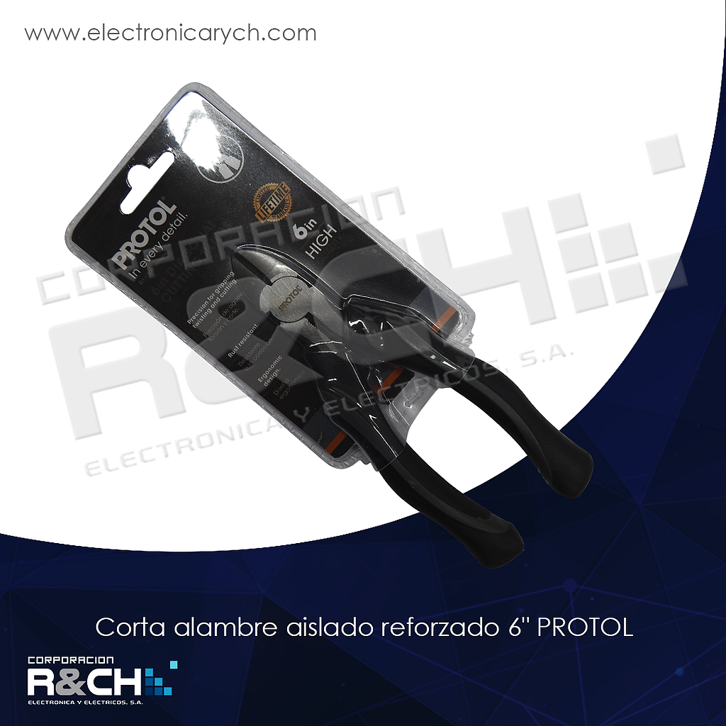 HM-90-DP6 corta alambre aislado reforzado 6&quot; ROTOL