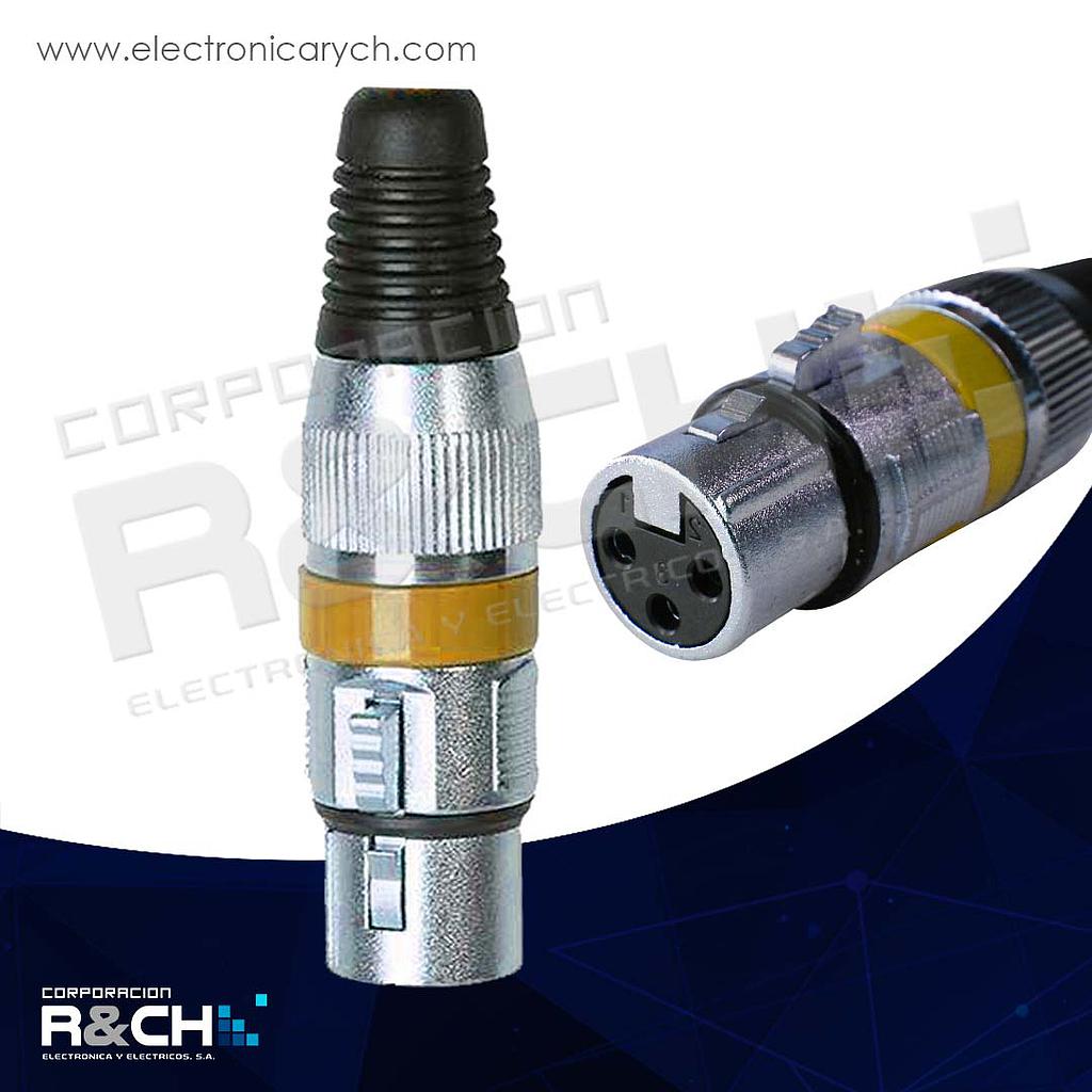 F-62Y conector XLR hembra amarillo