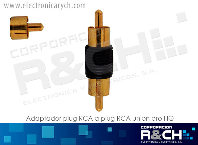 P-120G adaptador plug RCA a plug RCA union oro HQ