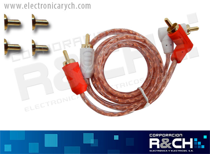 VZ-703 extension 2 plug RCA a 2 plug RCA 3 ft tipo L Voyz