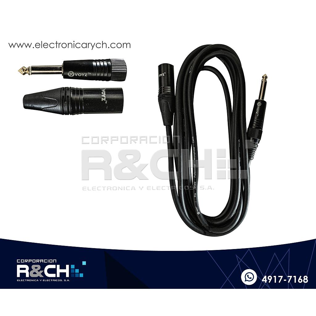 VZ-M25-10FT extension XLR plug a plug 1/4&quot; mono 3m VOYZ