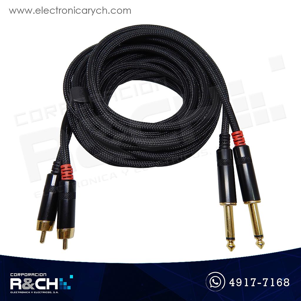 VZ-N262-12FT Extensión 2 RCA a 1/4&quot; plug mono VOYZ HQ