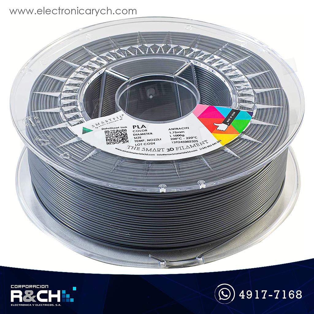 FE-0BK0A Filamento PLA 1.75mm 1Kg TRUE BLACK SMARTFIL