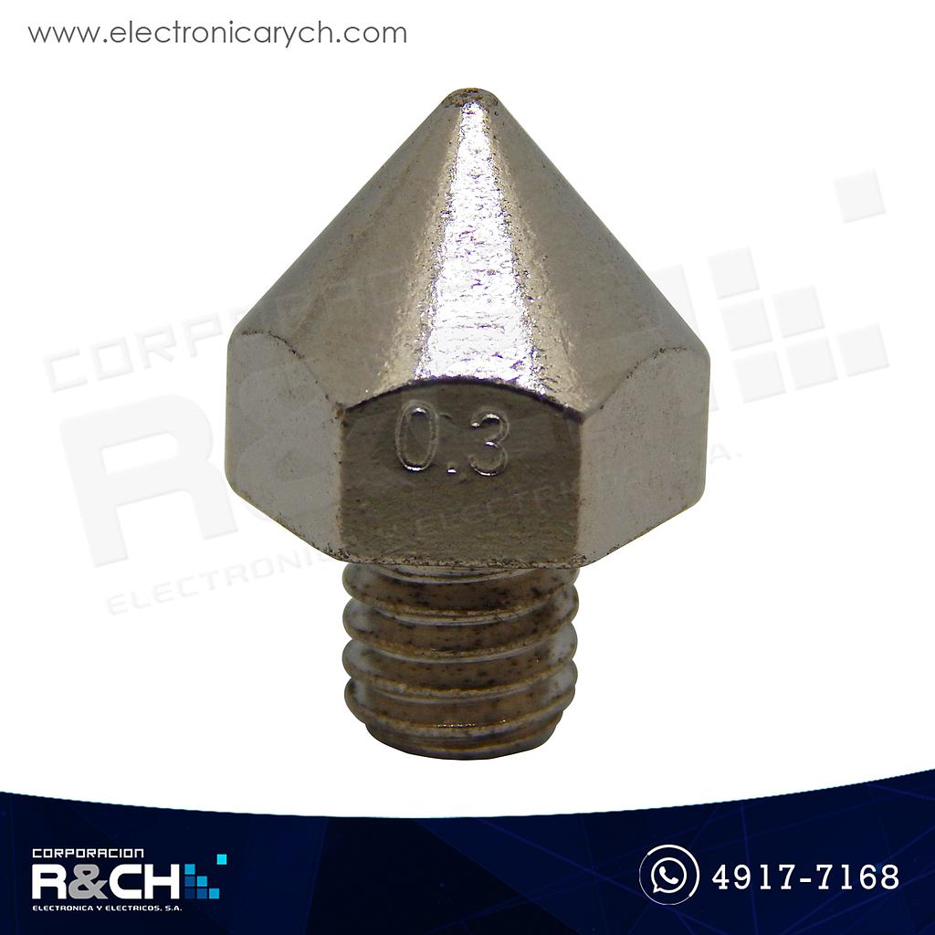 IP-1753P Boquilla para impresora 3D 1.75/0.3mm plateada MK8