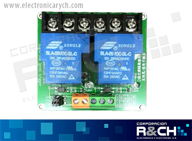 RL-2C-5/30 Modulo Relay 2 Canales 30A