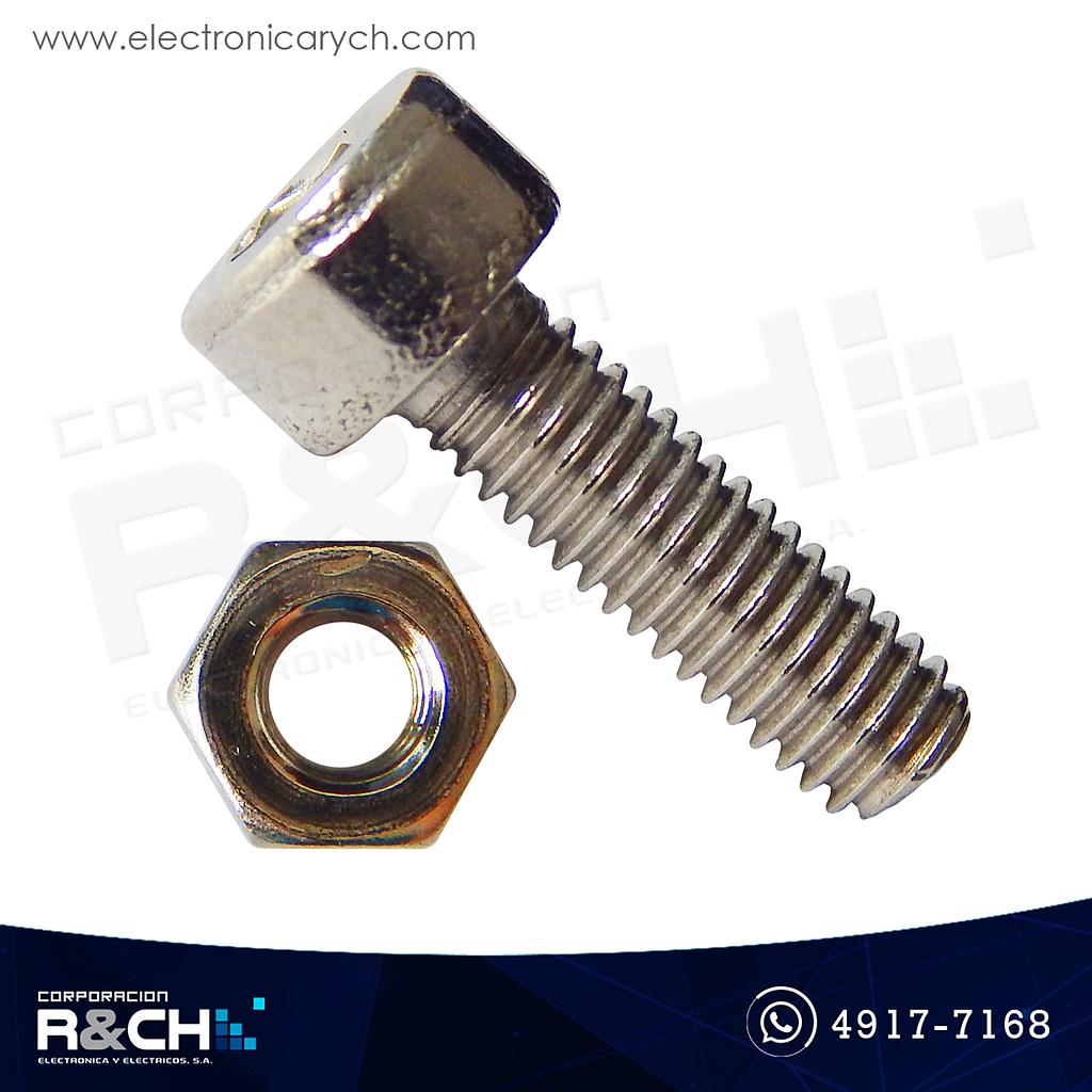 TOR-H210 Tornillo M2x10mm Cabeza Hexagonal Con Tuerca unidad