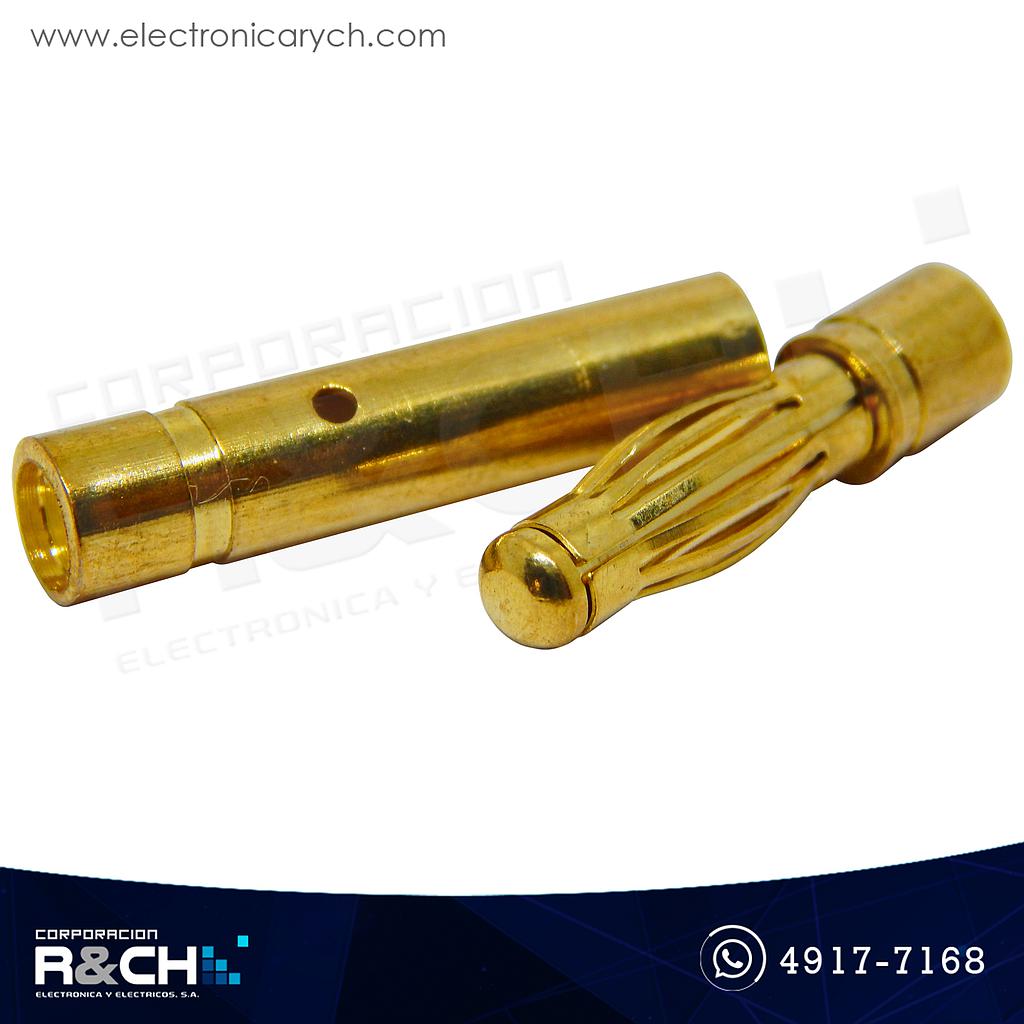 CN-B4MF Conector tipo bala 4mm Macho y Hembra