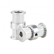 PL-183D Polea GT2 Dentada doble 20d Diametro ext=16mm Diametro int=8mm banda 6mm