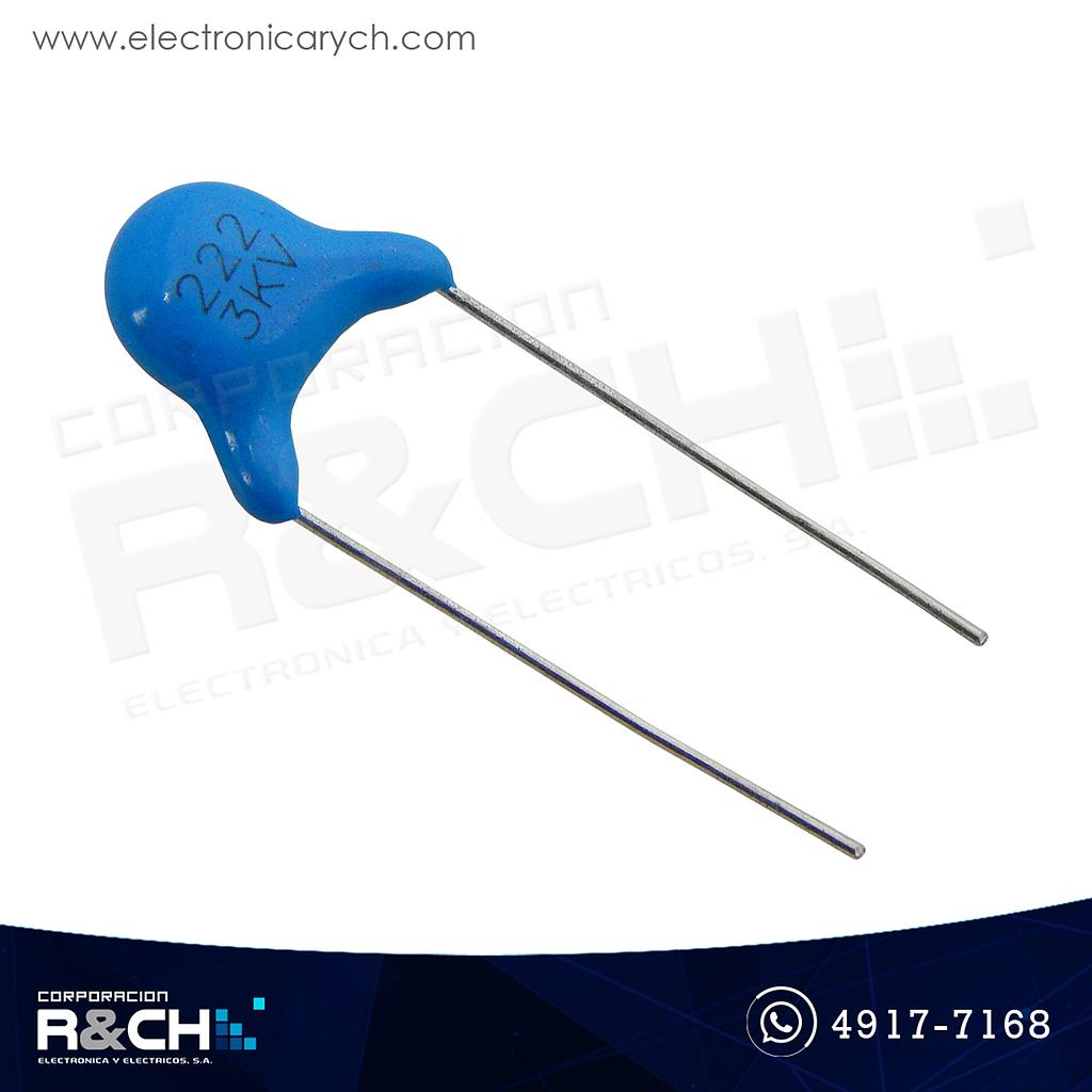 CC-0.0022U/3K Capacitor 0.0022uF 2.2nF (222)3KV