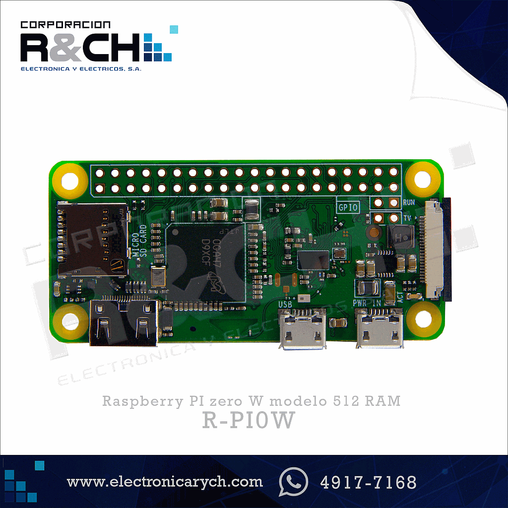 R-PI0W raspberry PI zero W modelo 512 RAM