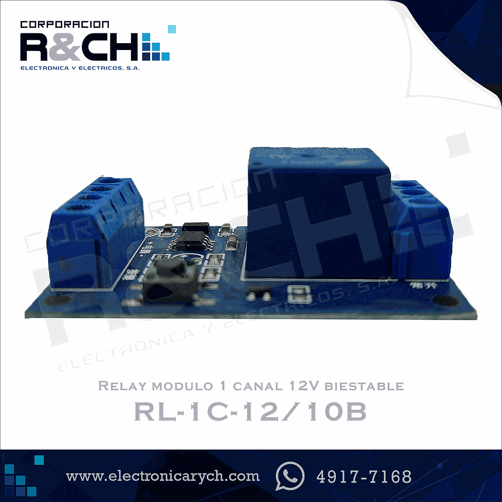RL-1C-12/10B Relay modulo 1 canal 12V biestable