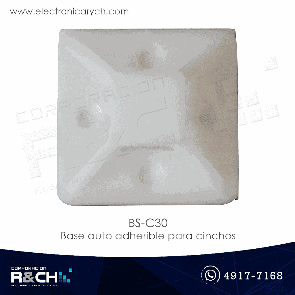 BS-C30 Base auto adherible para cinchos 30x30mm