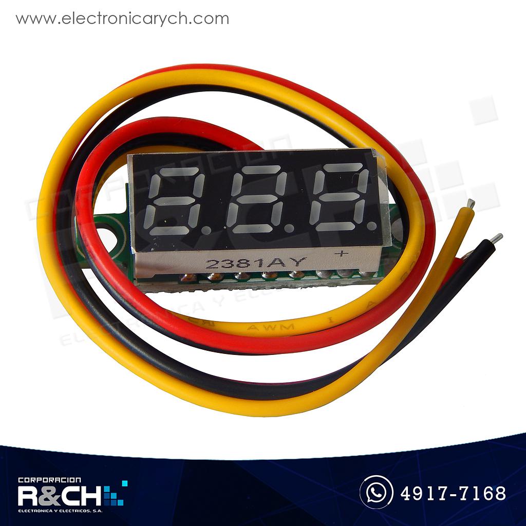 MD-DP28Y Voltímetro 0.28&quot; 2.5-30V dos lineas tipo display Amarillo