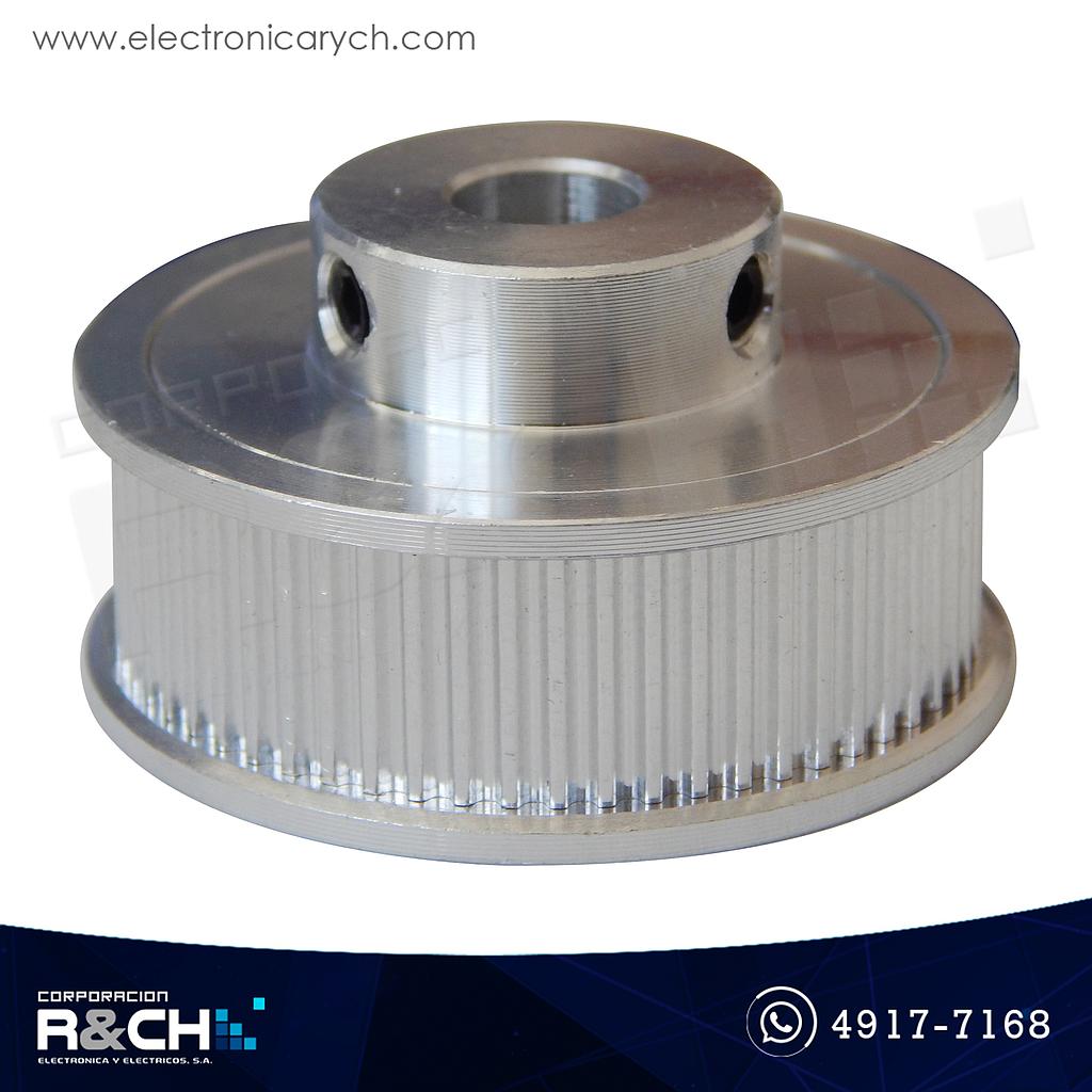 PL-6018 Polea GT2 dentada 60 dientes para faja 10mm diametro eje 8mm