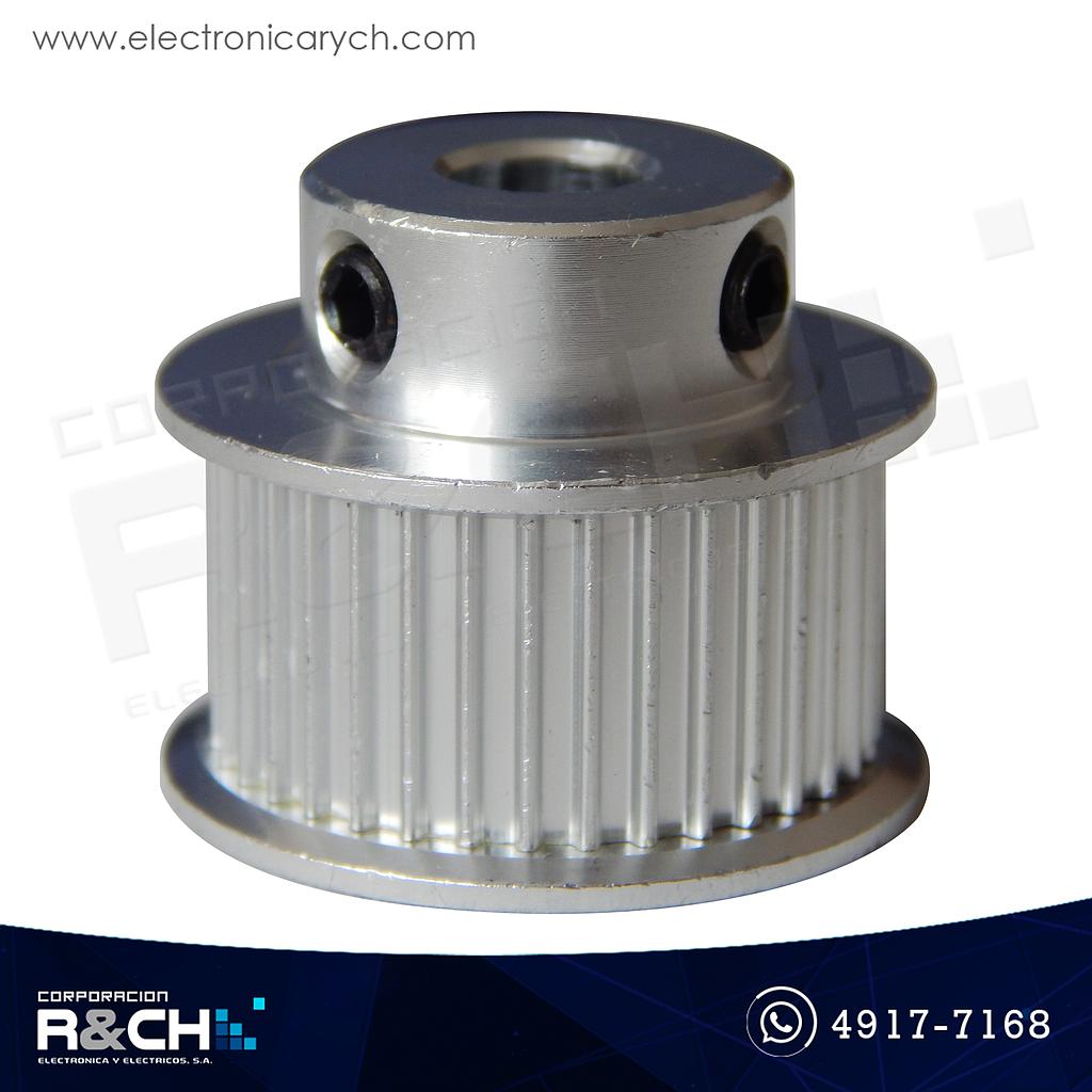 PL-36163 Polea GT2 dentada 36 dientes para faja 10mm diámetro eje 6.35mm