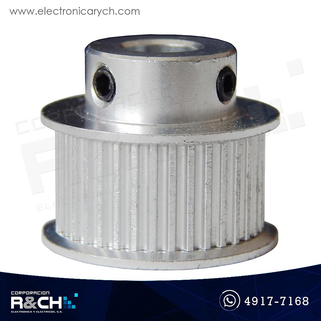 PL-3618 Polea GT2 dentada 36 dientes para faja 10mm diámetro eje 8mm