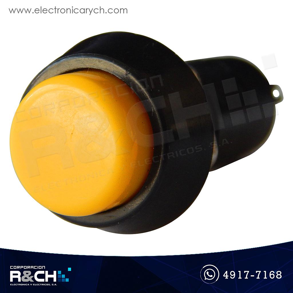 SW-P12Y Pulsador Normalmente Abierto 12mm Amarillo Redondo