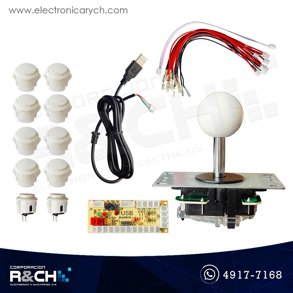 SX-1618W Kit Arcade para Video Juegos Blanco Un Joystick